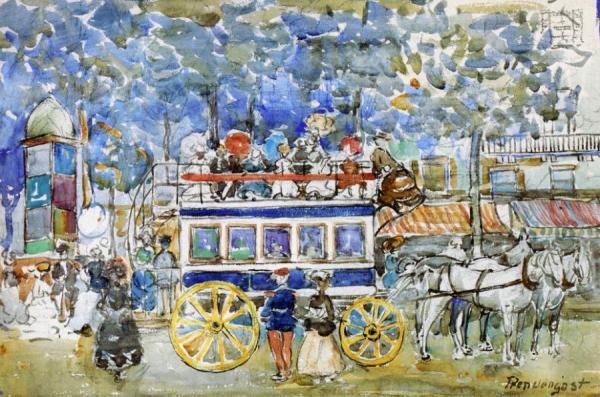 The Paris Omnibus by Maurice Brazil Prendergast