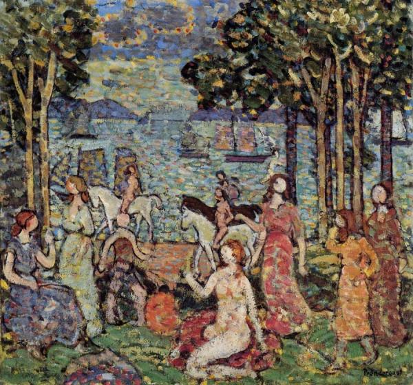 The Promenade by Maurice Brazil Prendergast