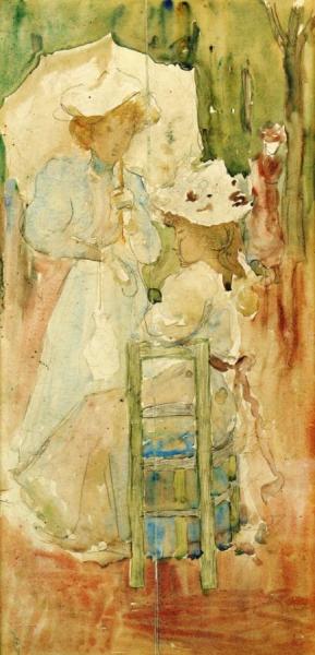Two Women In A Park by Maurice Brazil Prendergast