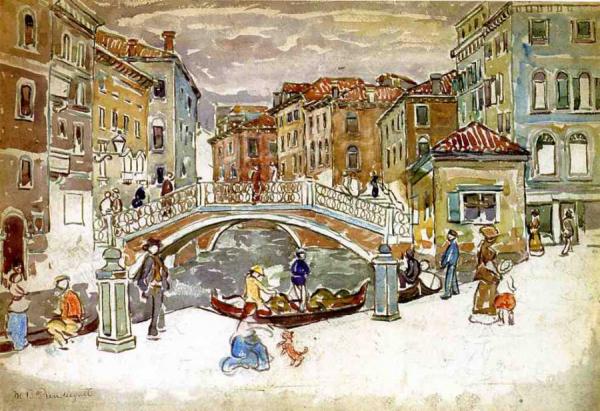 Venice, The Little Bridge by Maurice Brazil Prendergast