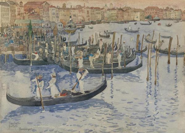 Venice:traghetti-battelli by Maurice Brazil Prendergast