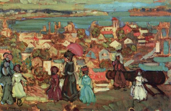 Village By The Sea by Maurice Brazil Prendergast