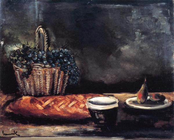 A Basket Of Grapes by Maurice De Vlaminck