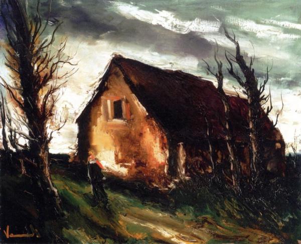 A Farm In The Storm by Maurice De Vlaminck