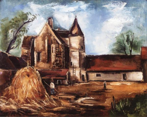 A Farmyard by Maurice De Vlaminck