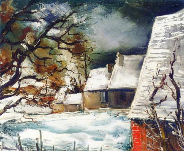 A Hamlet In The Snow by Maurice De Vlaminck