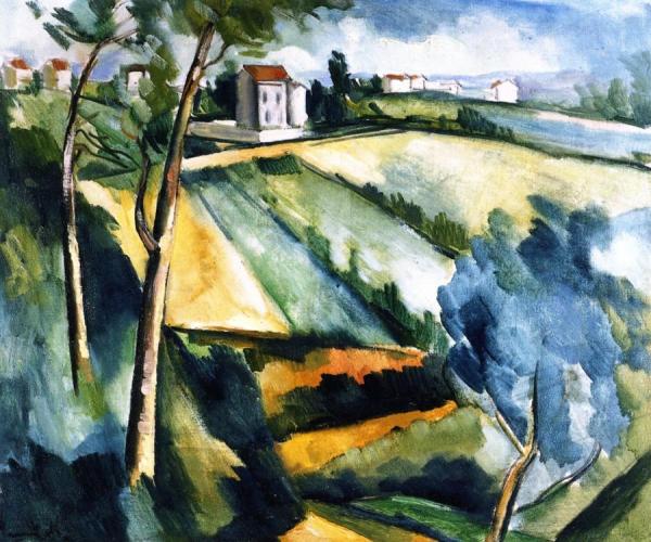 A Hillside by Maurice De Vlaminck