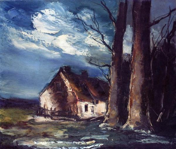 A House Near Large Trees by Maurice De Vlaminck