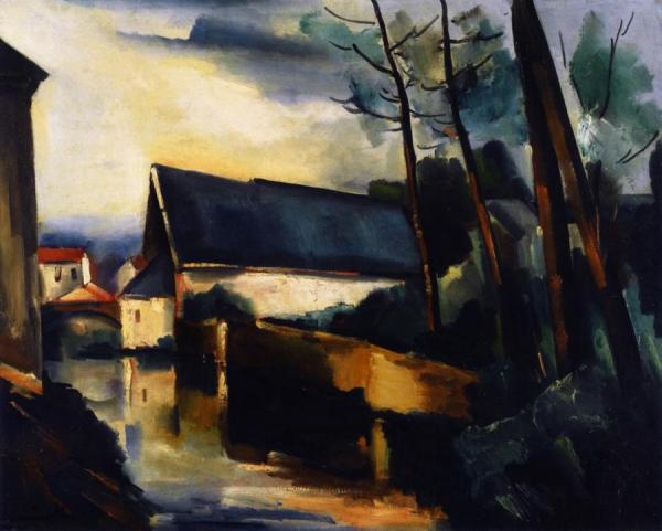 A Norman River by Maurice De Vlaminck