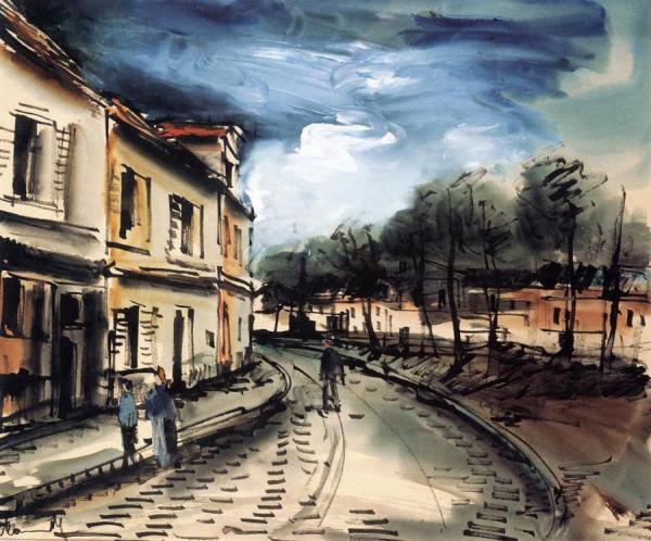 A Street by Maurice De Vlaminck