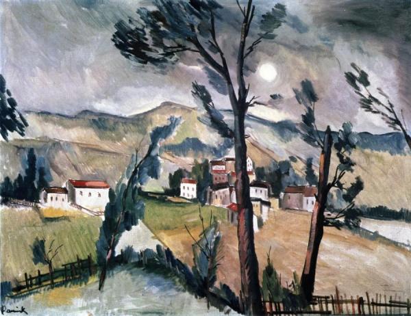A Village by Maurice De Vlaminck