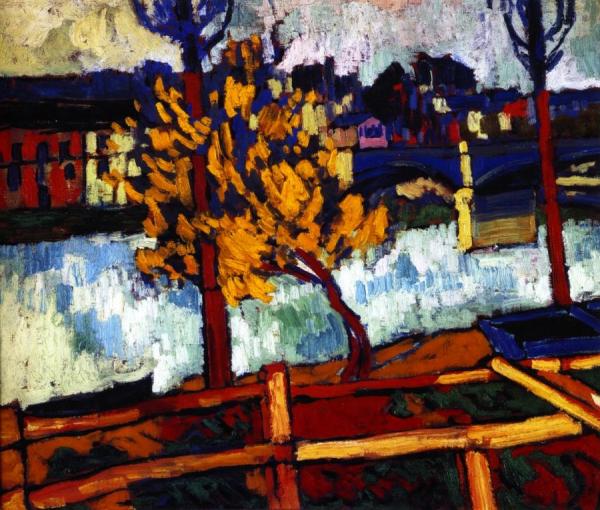 Banks Of The Seine At Chatou by Maurice De Vlaminck