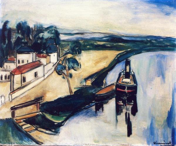 Boat On The River by Maurice De Vlaminck