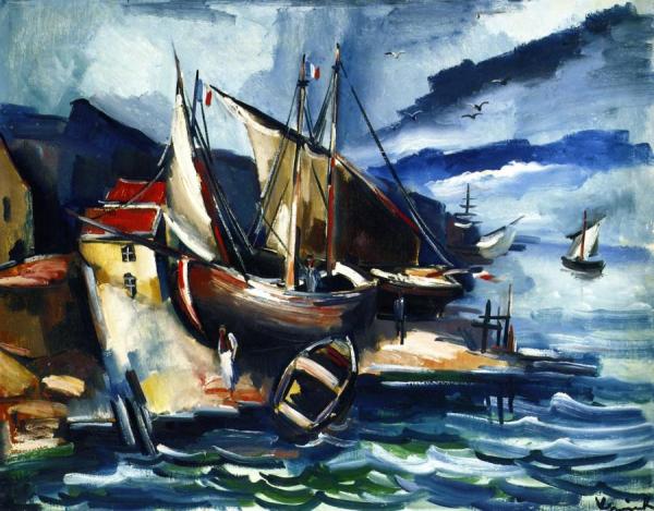 Boats After The Storm by Maurice De Vlaminck Oil Painting Reproductions
