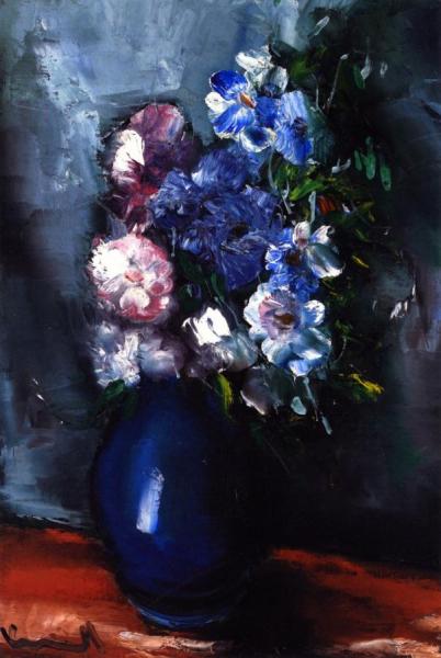 Bouquet In A Blue Vase by Maurice De Vlaminck