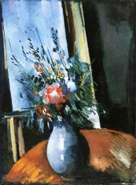 Bouquet In Front Of The Window by Maurice De Vlaminck