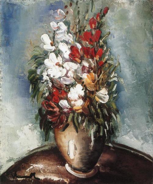 Bouquet Of Flowers In A Vase by Maurice De Vlaminck