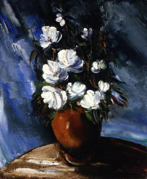 Bouquet Of White Flowers by Maurice De Vlaminck