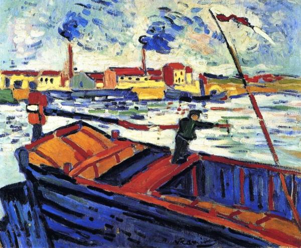 Canal Boat by Maurice De Vlaminck