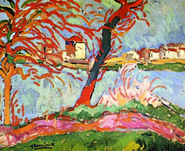 Carrières-sur-seine by Maurice De Vlaminck