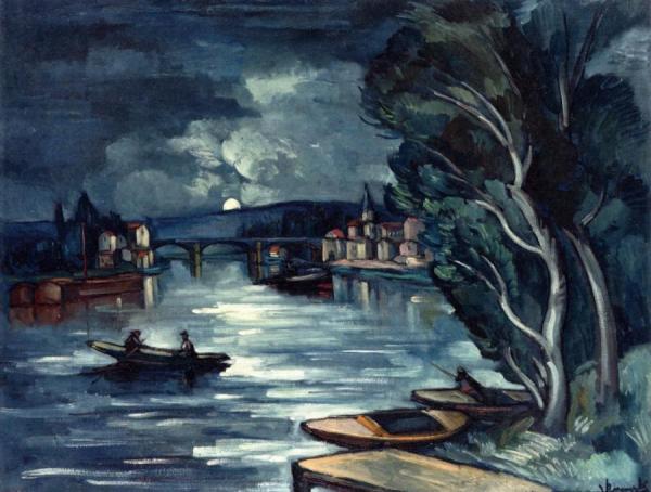 Chatou, Night by Maurice De Vlaminck