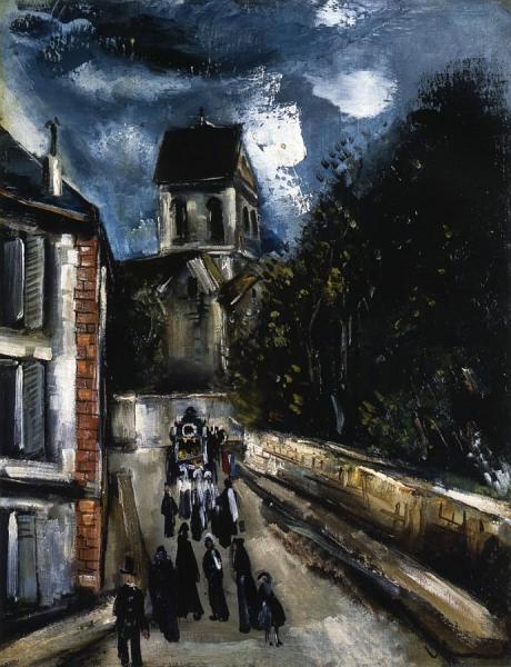 Church At Auvers-sur-oise, Tribute To Van Gogh by Maurice De Vlaminck