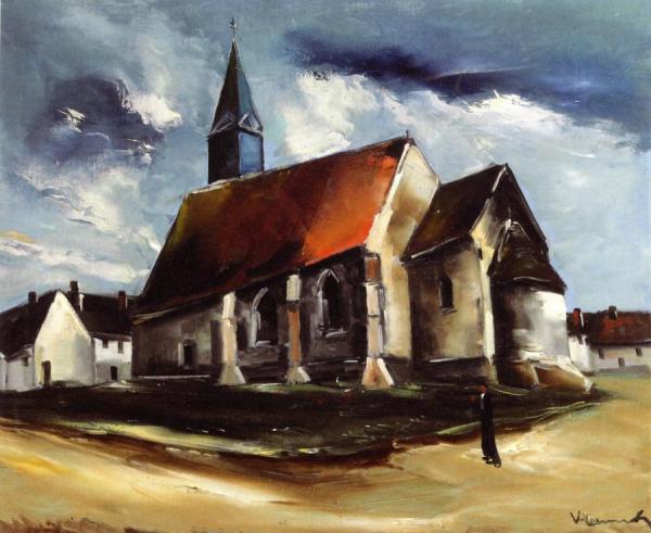 Church In Brittany by Maurice De Vlaminck