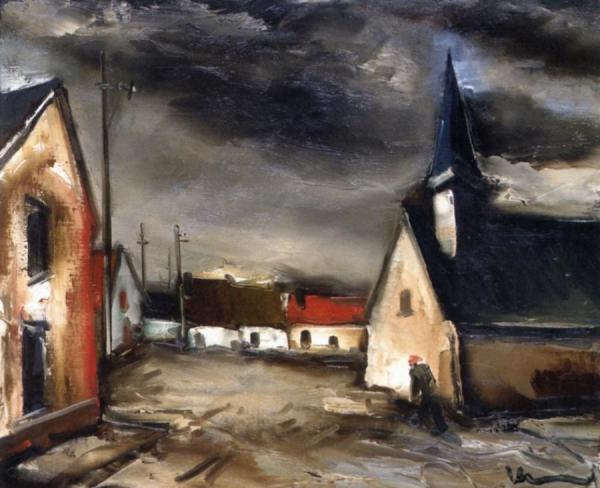 Church Plaza by Maurice De Vlaminck