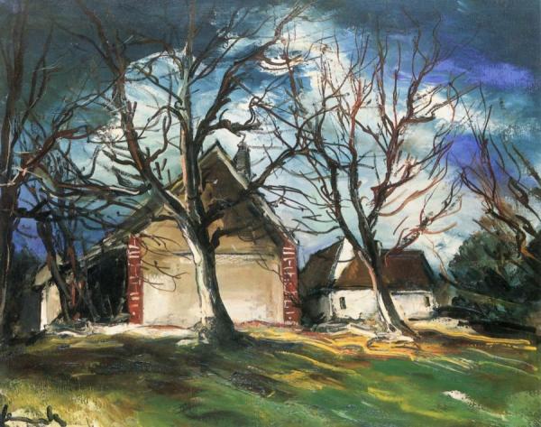 Farm In A Storm by Maurice De Vlaminck