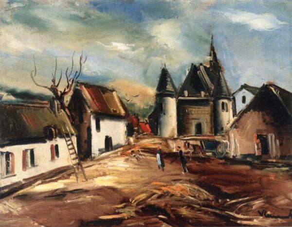 Farmyard by Maurice De Vlaminck