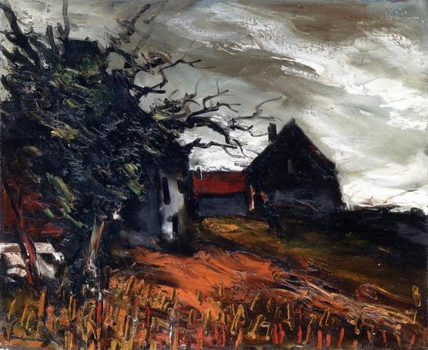 Farmyard by Maurice De Vlaminck