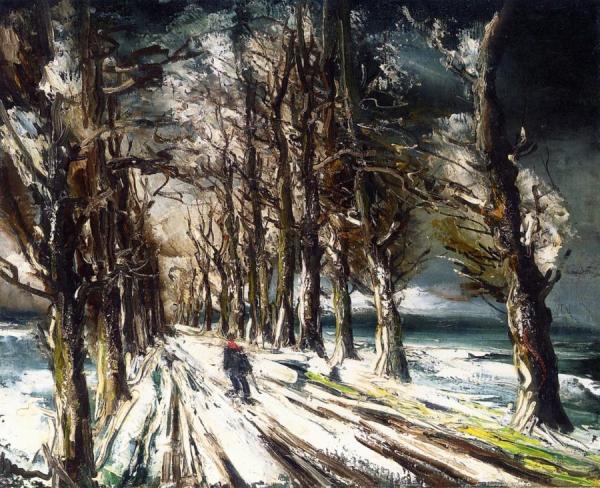 Figure On A Snowy Path by Maurice De Vlaminck