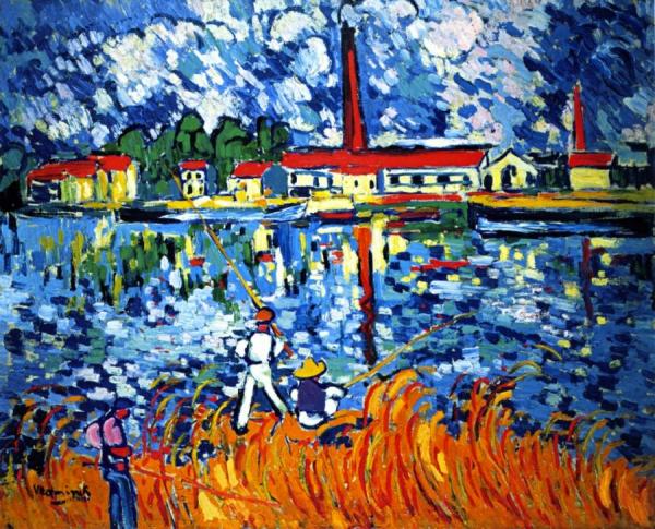 Fishermen At Nanterre by Maurice De Vlaminck