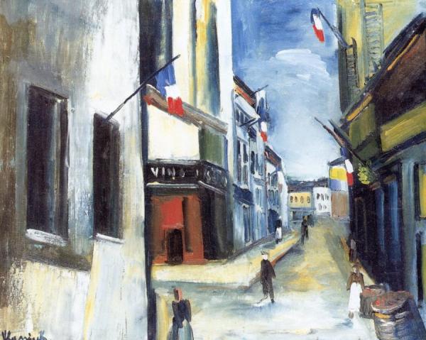 Flags On July 14th by Maurice De Vlaminck