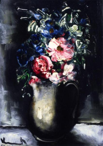 Flowers In A Pitcher by Maurice De Vlaminck