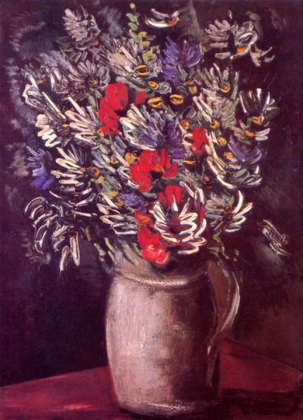 Flowers In A Pot by Maurice De Vlaminck