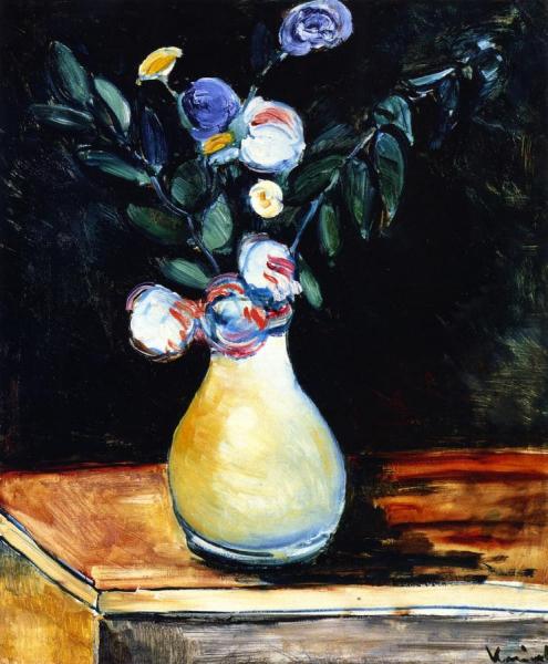 Flowers In A Vase by Maurice De Vlaminck