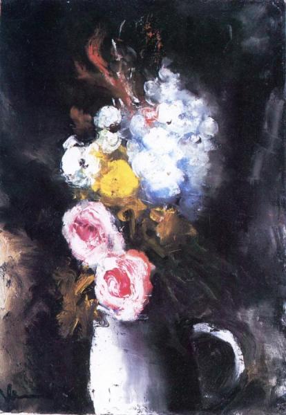 Flowers In A Vase by Maurice De Vlaminck