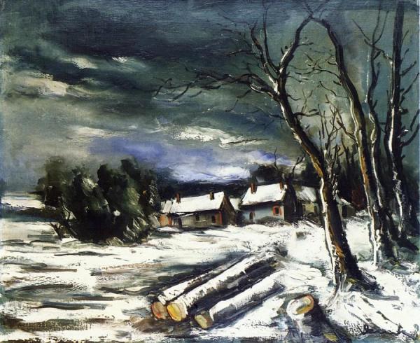 Hamlet In The Snow by Maurice De Vlaminck
