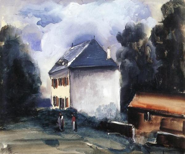 House And Laundry Near Valmandois by Maurice De Vlaminck