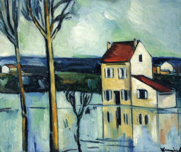House On The Banks Of A River by Maurice De Vlaminck