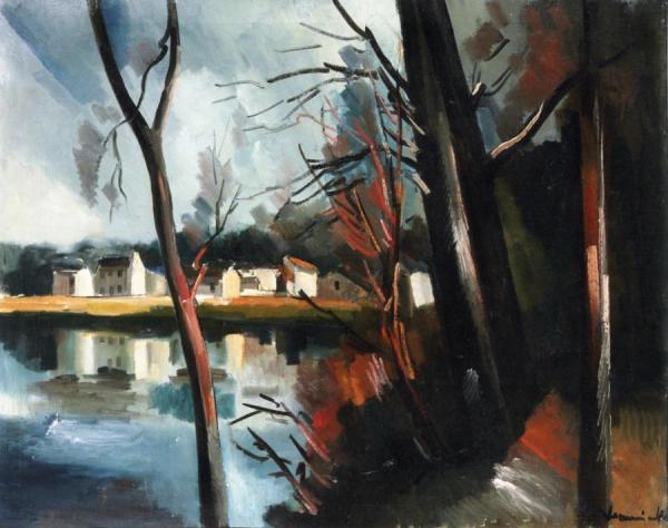 House On The Pond by Maurice De Vlaminck