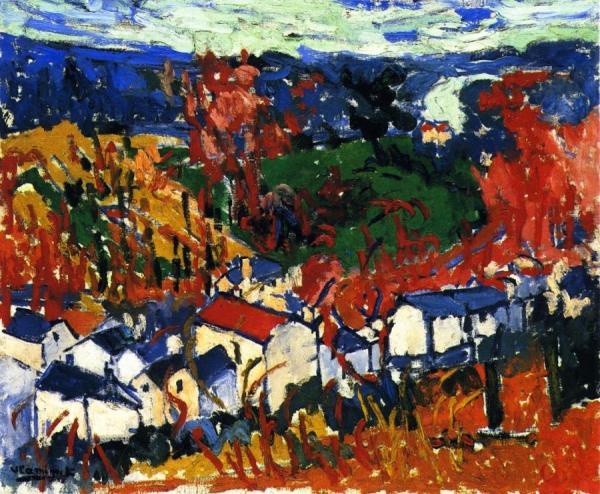 Houses And Trees by Maurice De Vlaminck