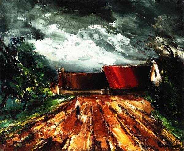 Houses By The Side Of The Road by Maurice De Vlaminck