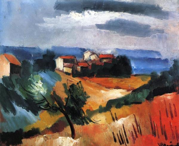 Houses In The Countryside by Maurice De Vlaminck Oil Painting Reproductions