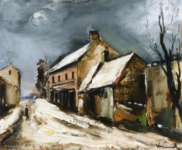 Houses In The Snow by Maurice De Vlaminck