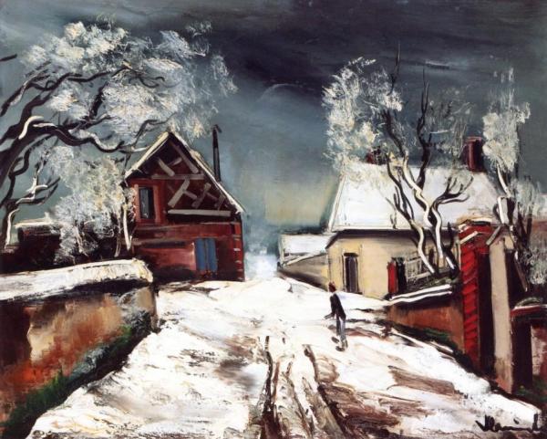 Houses In The Snow by Maurice De Vlaminck