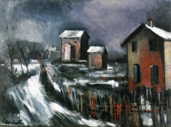 Houses In Winter by Maurice De Vlaminck