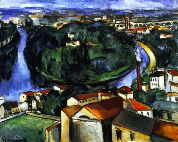 L'Île Saint-germain At Boulogne-billancourt by Maurice De Vlaminck