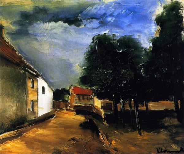 Landscape At Auvers by Maurice De Vlaminck